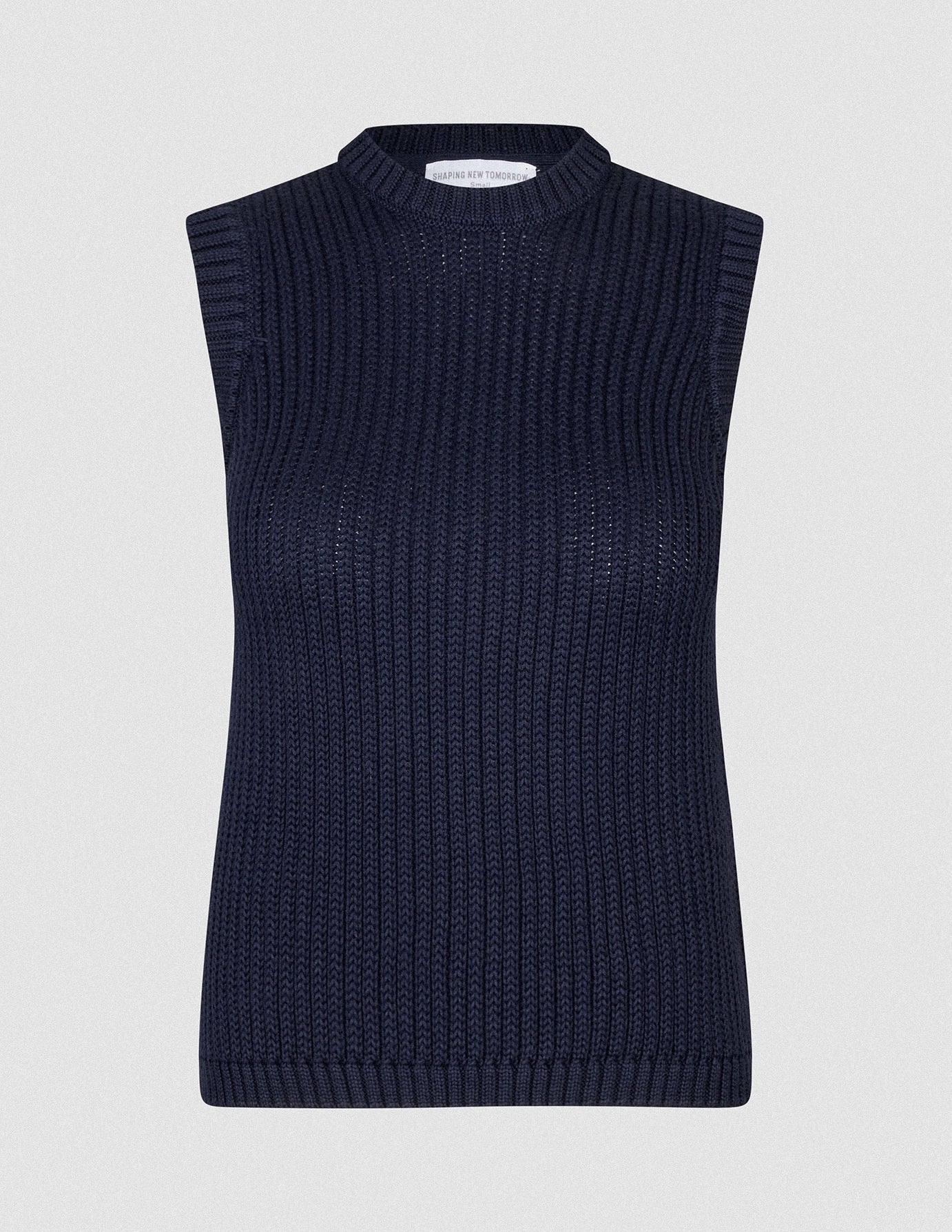 Women's Structured Knit Top Navy